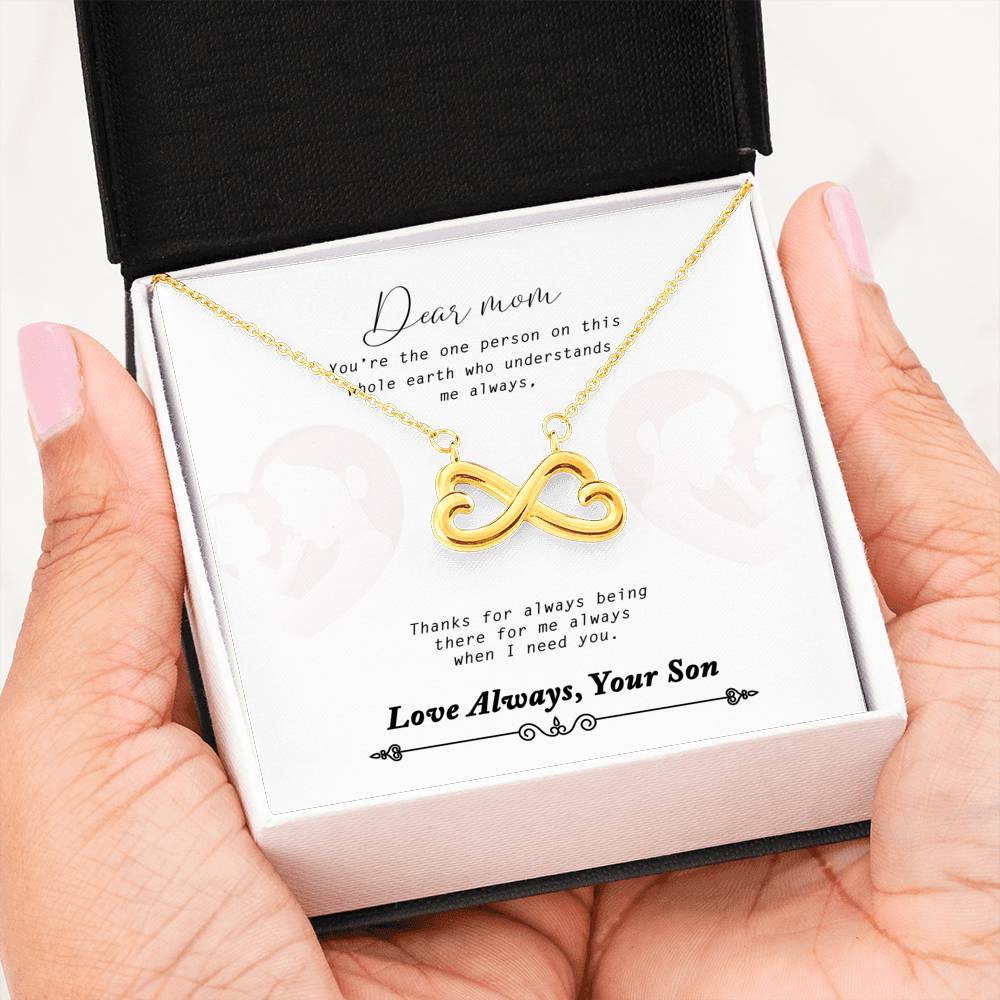 To My Dearest Mom Infinity River Life Necklace Gift