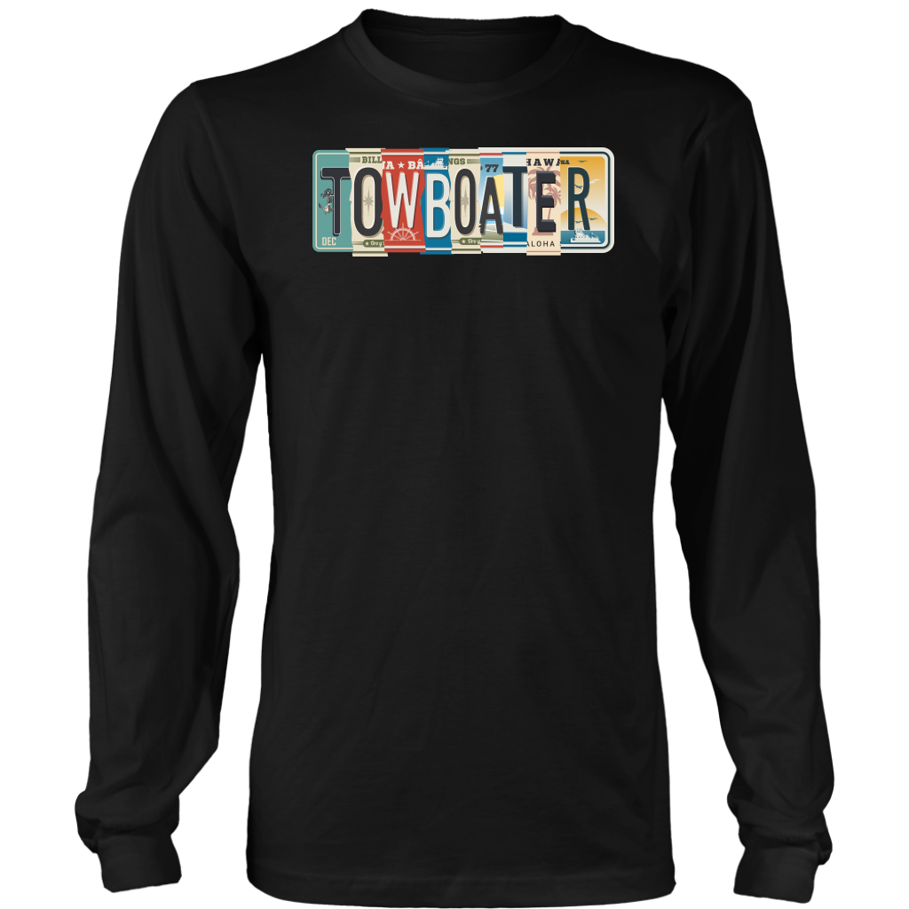 Towboater License Plate Tees