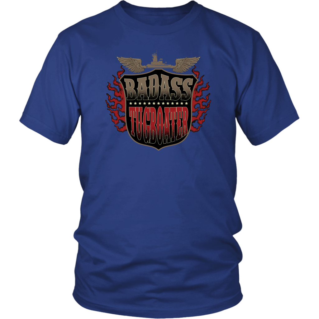 Badass Tugboater - River Life Apparel T-Shirt