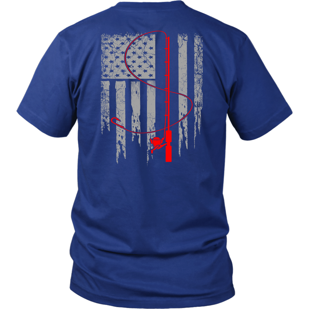 Patriotic Fishing Flag Tee - River Life Apparel