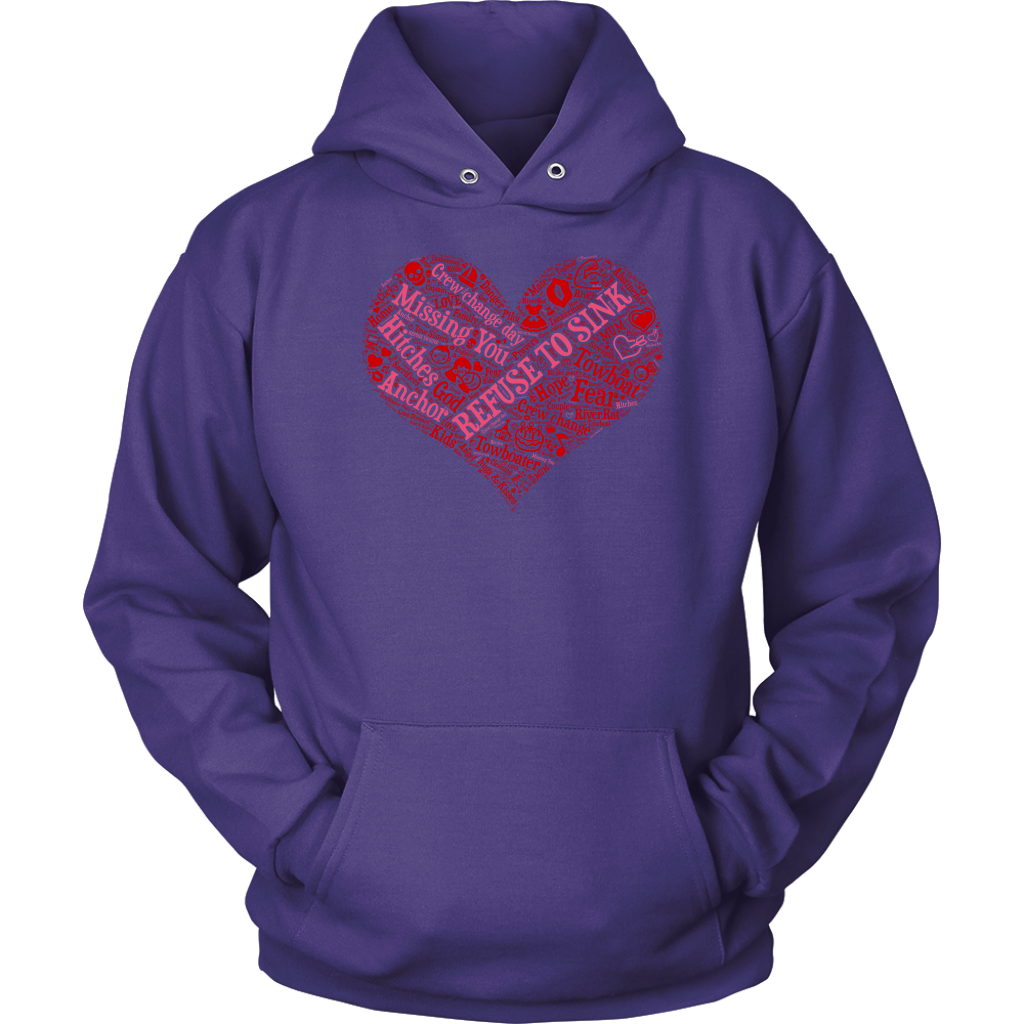 Story of A Towboat Spouse In One Heart Red Design T-Shirt