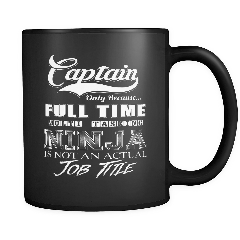 Funny Captain Mug Black Edition