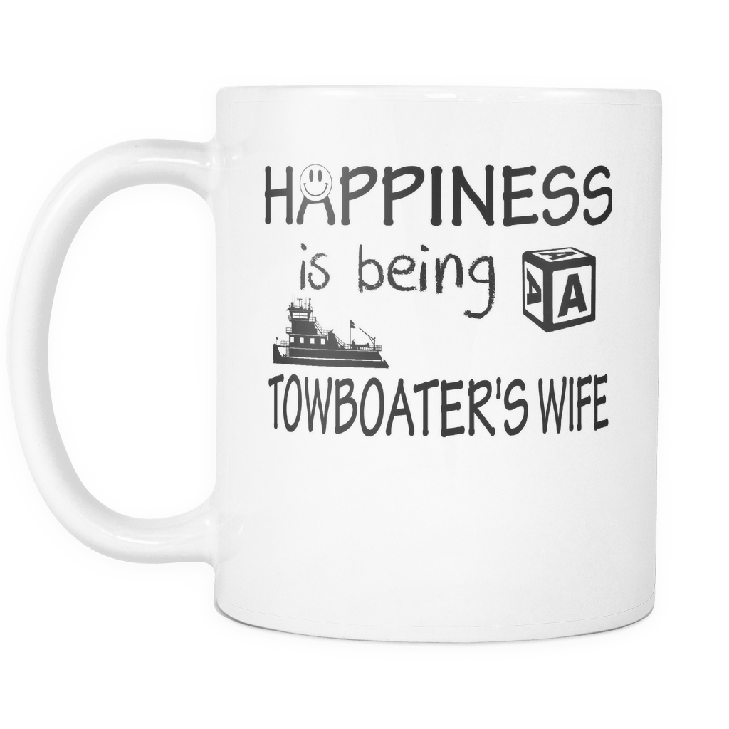 Happiness Is Being A Towboater's Wife Mug