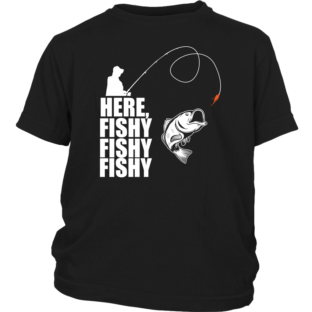 Here Fishy - Funny Fishing Tees