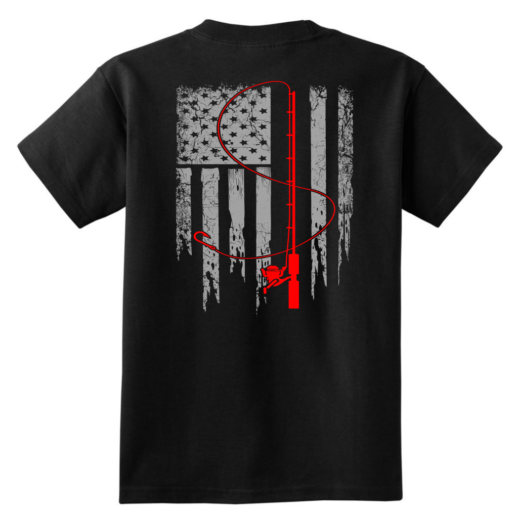 Patriotic Fishing Flag Tee - River Life Apparel