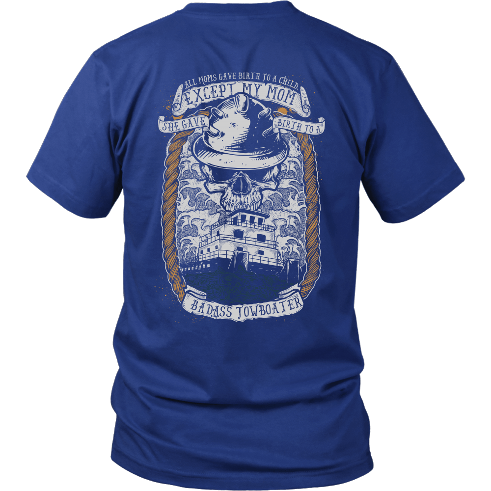 Funny Merchant Mariner Towboat Skull - Towboater T-Shirt