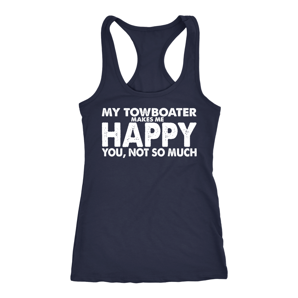 He Makes Me Happy Racerback Tank Top