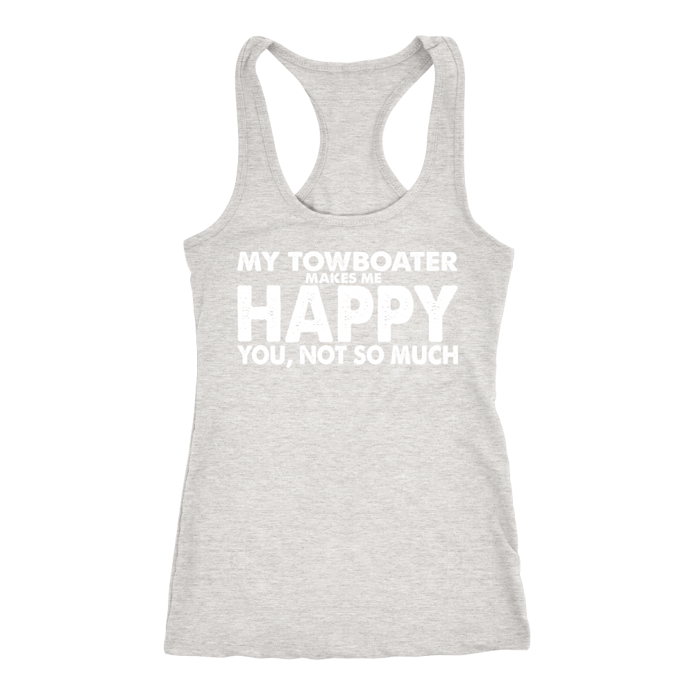 He Makes Me Happy Racerback Tank Top