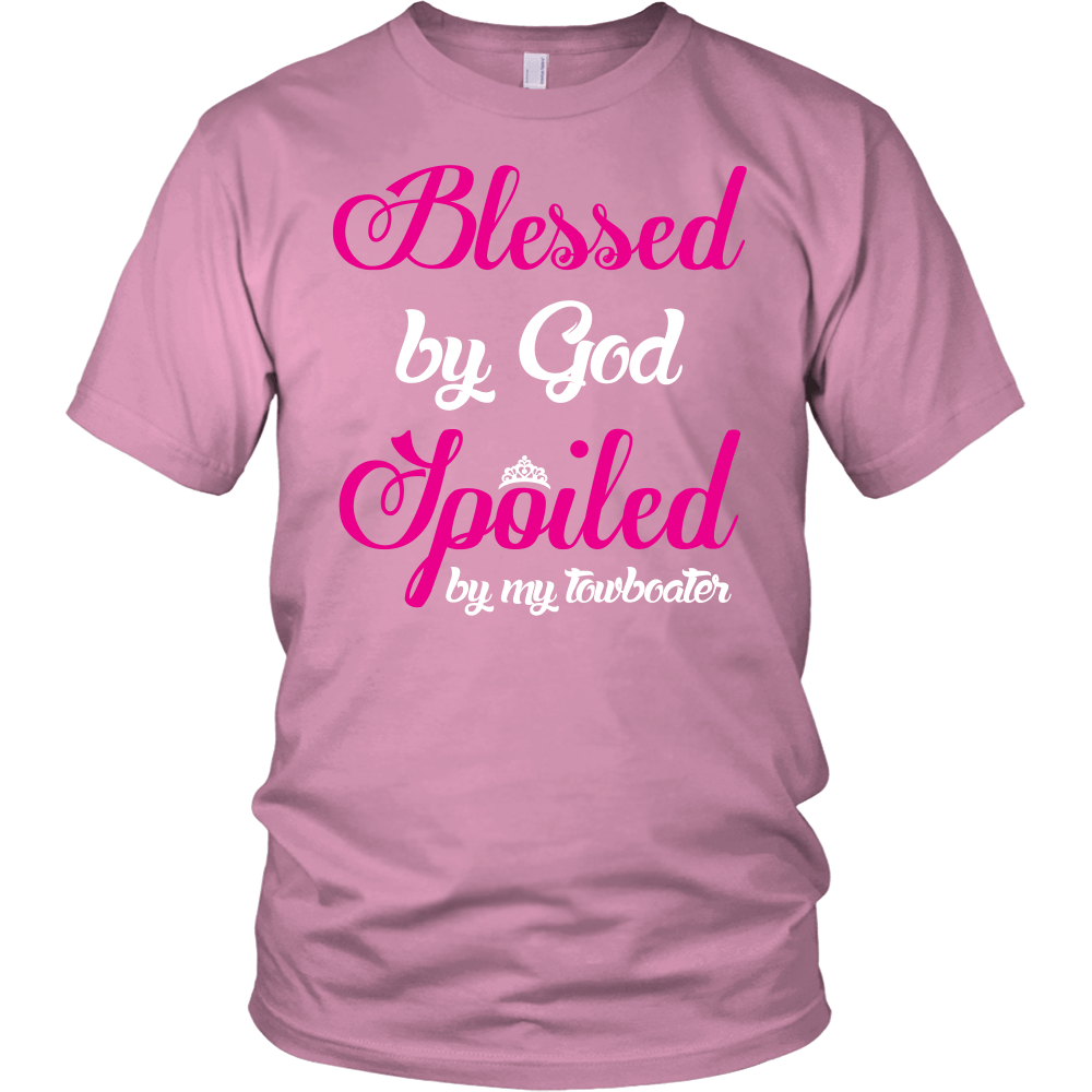 Blessed By God Spoiled By My Towboater - River Life T-Shirt