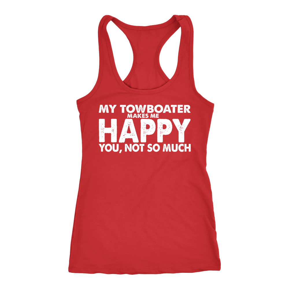 He Makes Me Happy Racerback Tank Top