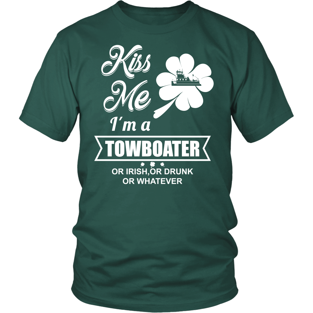 Kiss Me I'm a Towboater - Funny St Patrick's day Tshirt