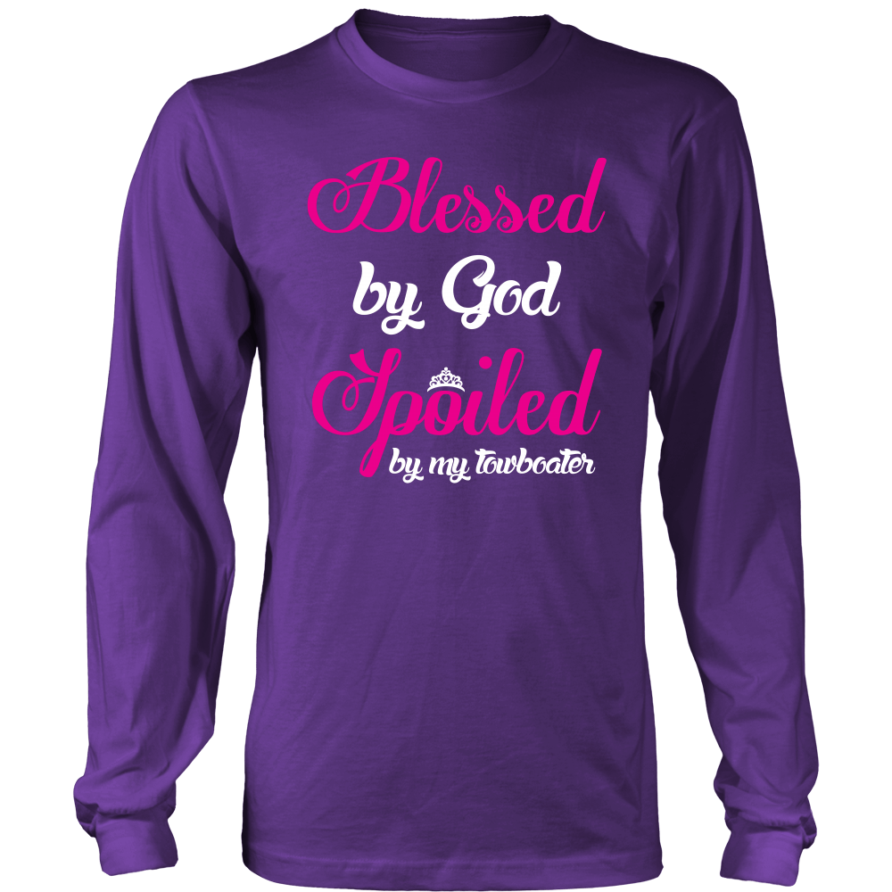 Blessed By God Spoiled By My Towboater - River Life T-Shirt