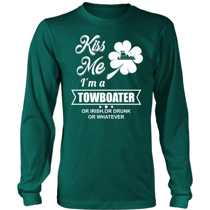 Kiss Me I'm a Towboater - Funny St Patrick's day Tshirt