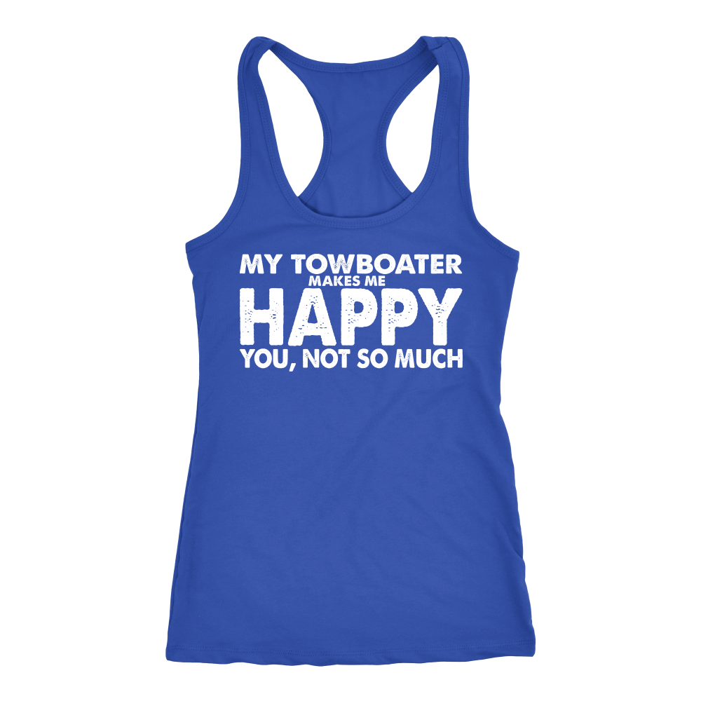He Makes Me Happy Racerback Tank Top
