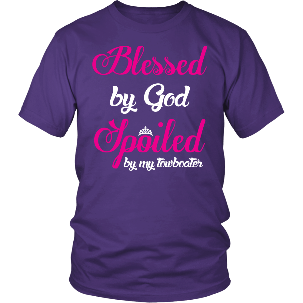 Blessed By God Spoiled By My Towboater - River Life T-Shirt