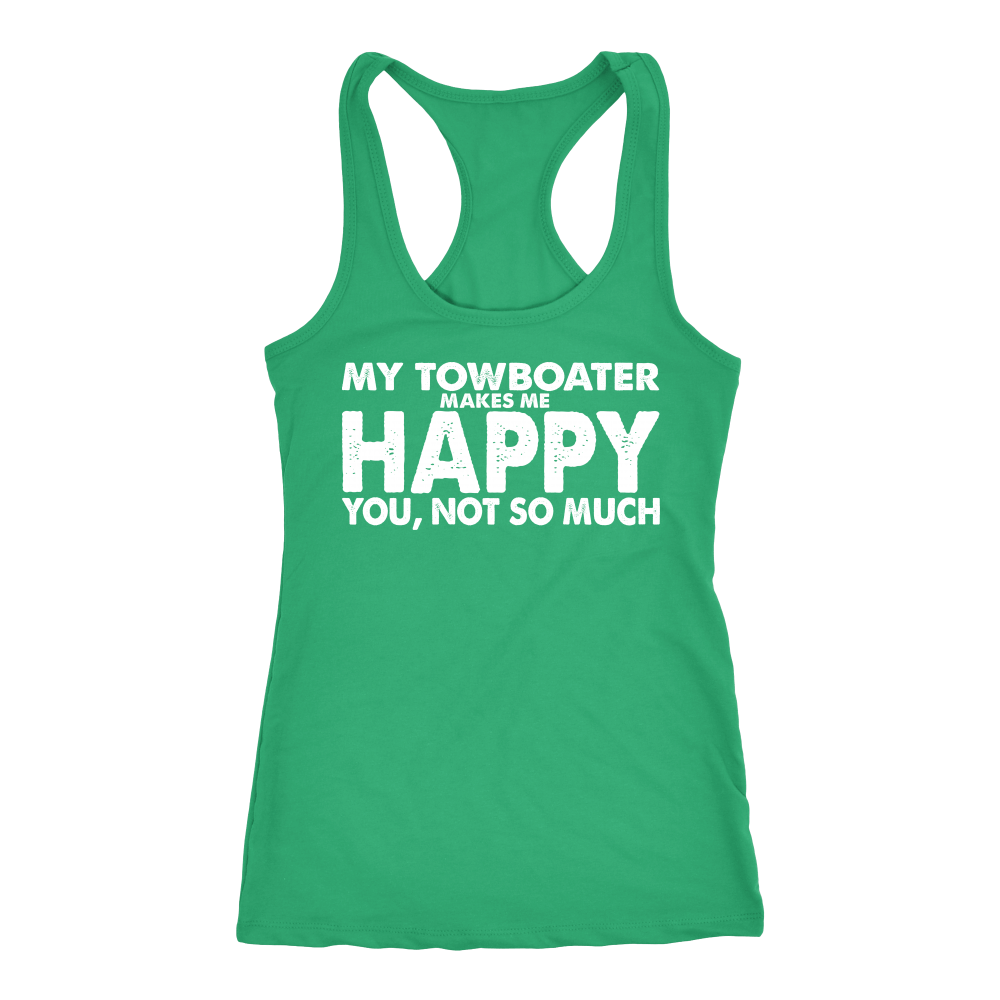 He Makes Me Happy Racerback Tank Top