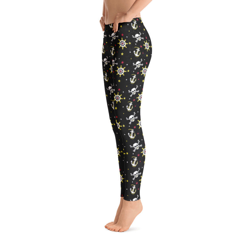 Anchor, Skull and Wheel Leggings