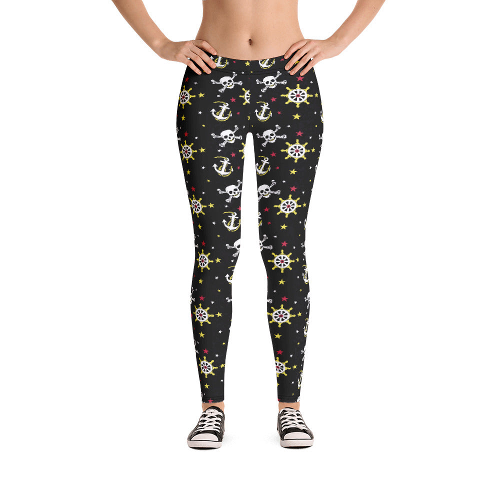 Anchor, Skull and Wheel Leggings