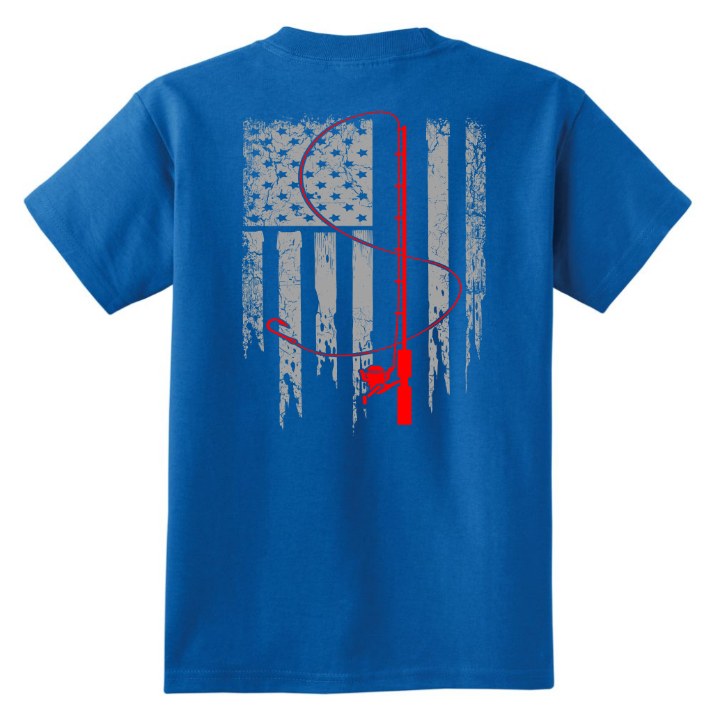 Patriotic Fishing Flag Tee - River Life Apparel