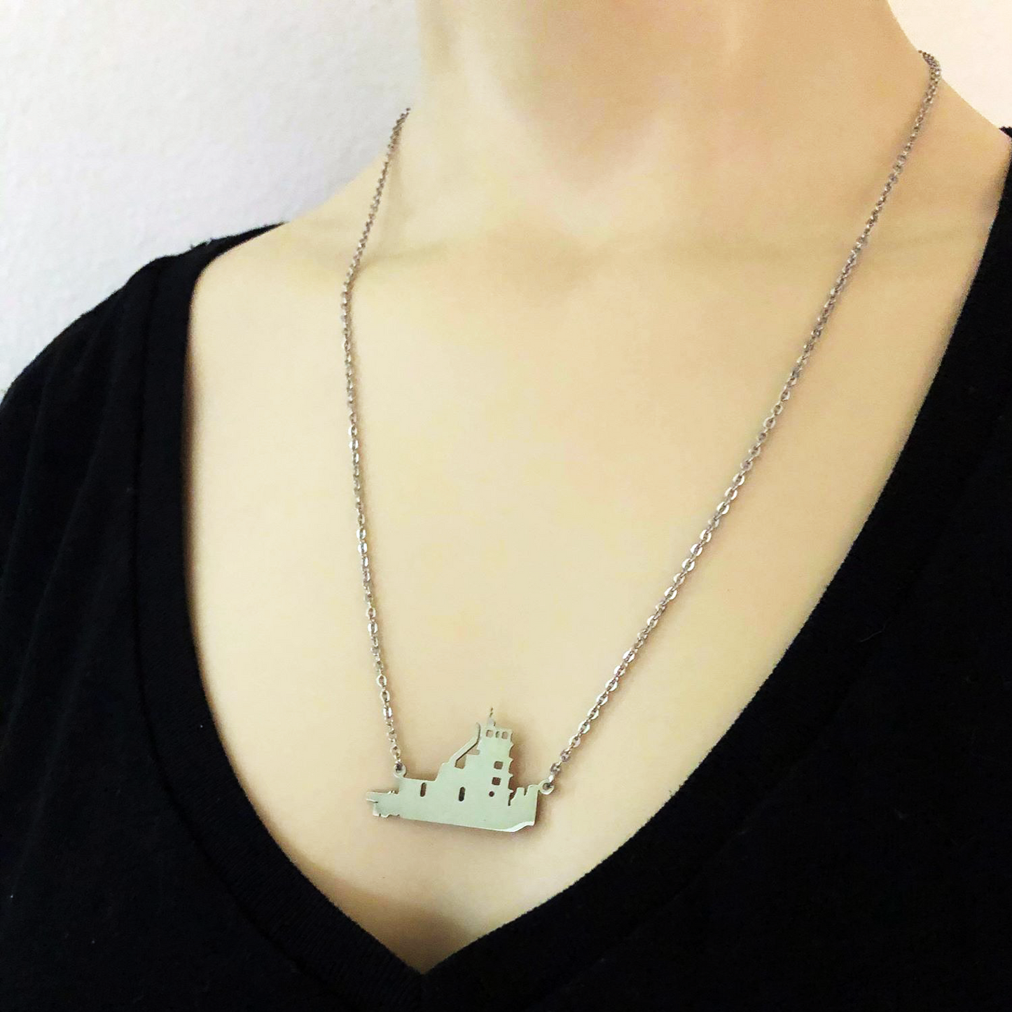 To My Beautiful Wife Necklace - Towboater Spouse Gift