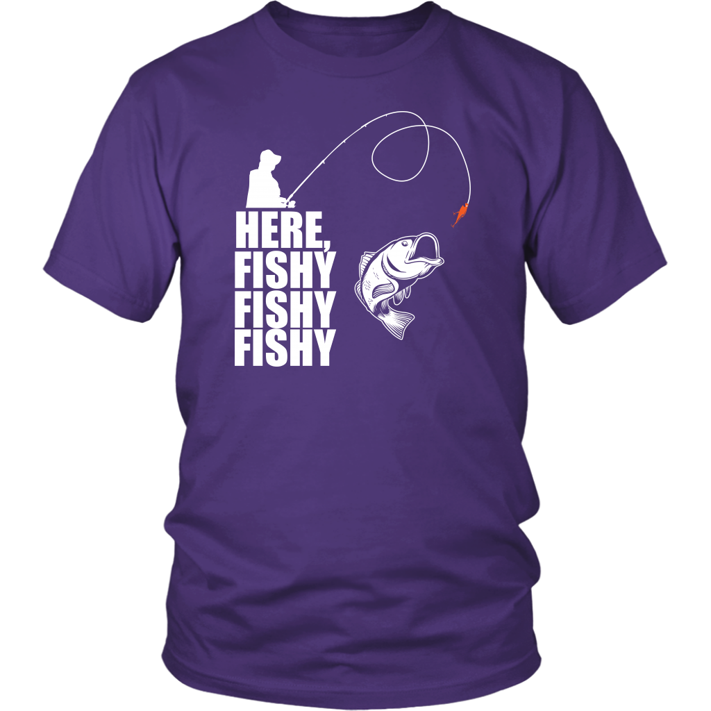 Here Fishy - Funny Fishing Tees