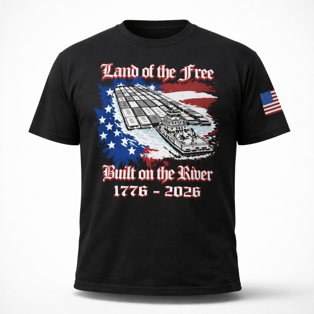 riverlifeshop land of the free tee 250th anniversary july 4th