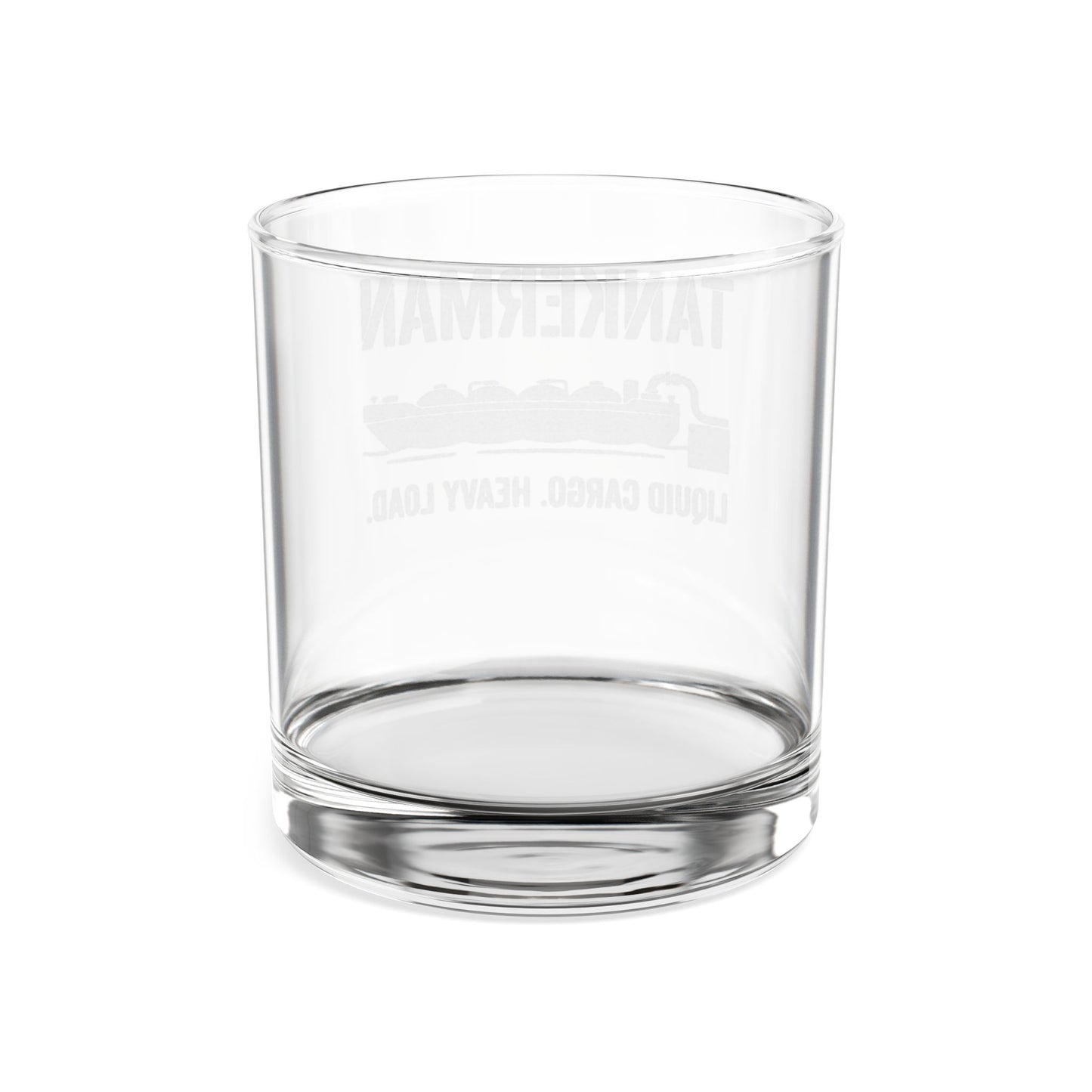 Tankerman Whiskey Glass - Liquid Cargo Heavy Load Engraved Rocks Glass - River Worker Gift