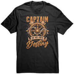 Captain of My Own Destiny - Boating Boat Wheel T-Shirt