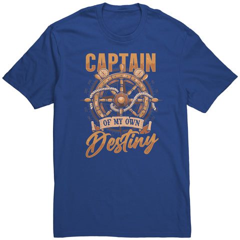 Captain of My Own Destiny - Boating Boat Wheel T-Shirt