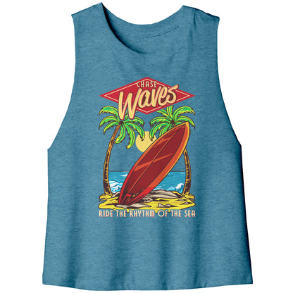 Chase Waves Ride The Sea - Surf Surfer Women Men Surfing Tank Tops