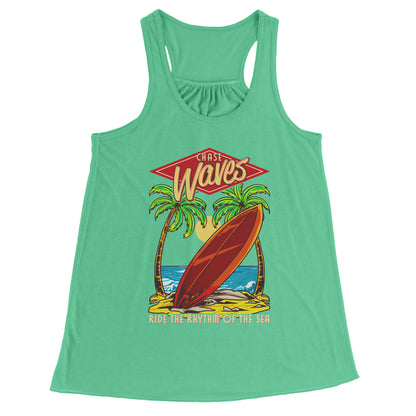 Chase Waves Ride The Sea - Surf Surfer Women Men Surfing Tank Tops