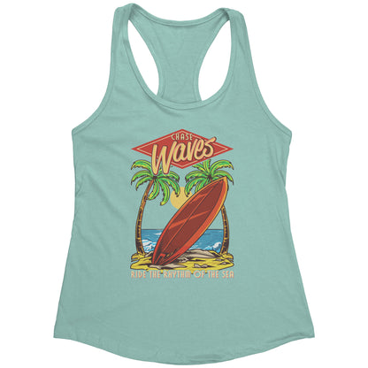 Chase Waves Ride The Sea - Surf Surfer Women Men Surfing Tank Tops