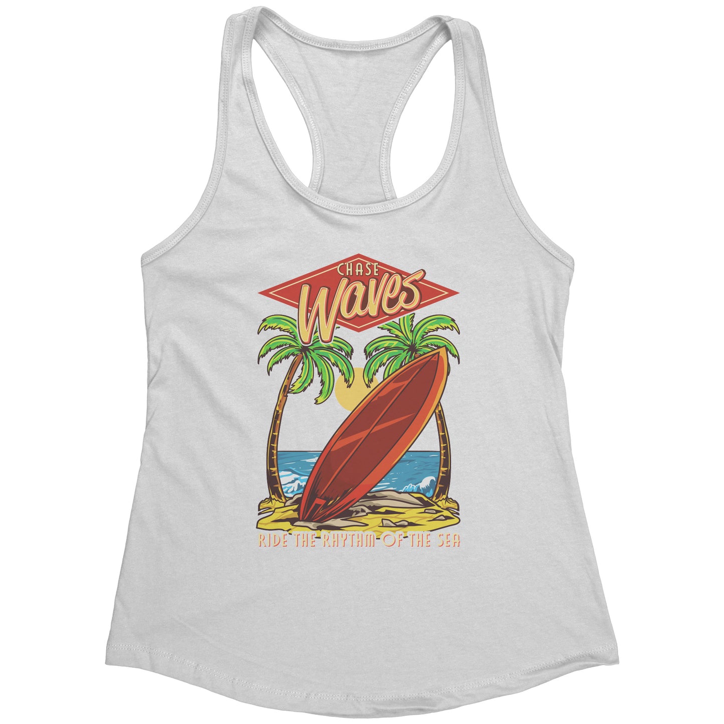 Chase Waves Ride The Sea - Surf Surfer Women Men Surfing Tank Tops