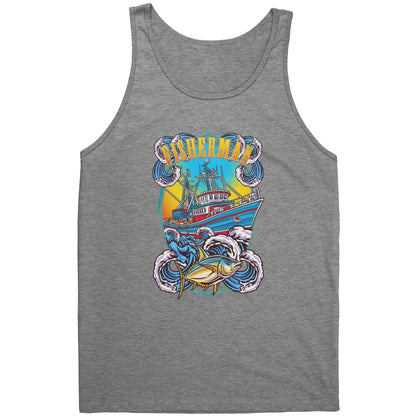 Commercial Fisherman's Men Fishing Fishermen Clothing Apparel Tank Top