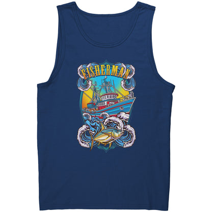 Commercial Fisherman's Men Fishing Fishermen Clothing Apparel Tank Top