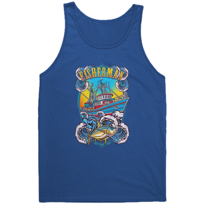 Commercial Fisherman's Men Fishing Fishermen Clothing Apparel Tank Top