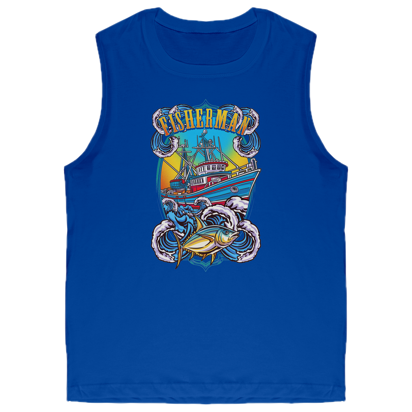 Commercial Fisherman's Men Fishing Fishermen Clothing Apparel Tank Top