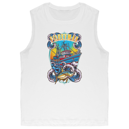 Commercial Fisherman's Men Fishing Fishermen Clothing Apparel Tank Top