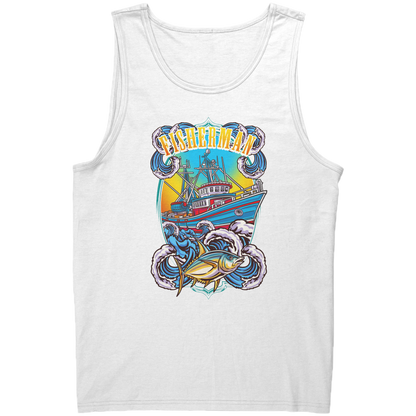 Commercial Fisherman's Men Fishing Fishermen Clothing Apparel Tank Top