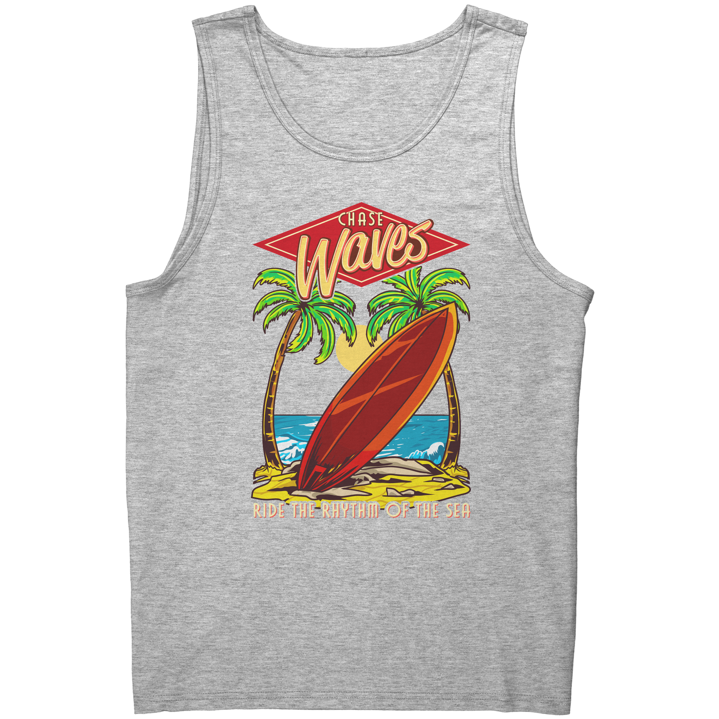 Chase Waves Ride The Sea - Surf Surfer Women Men Surfing Tank Tops