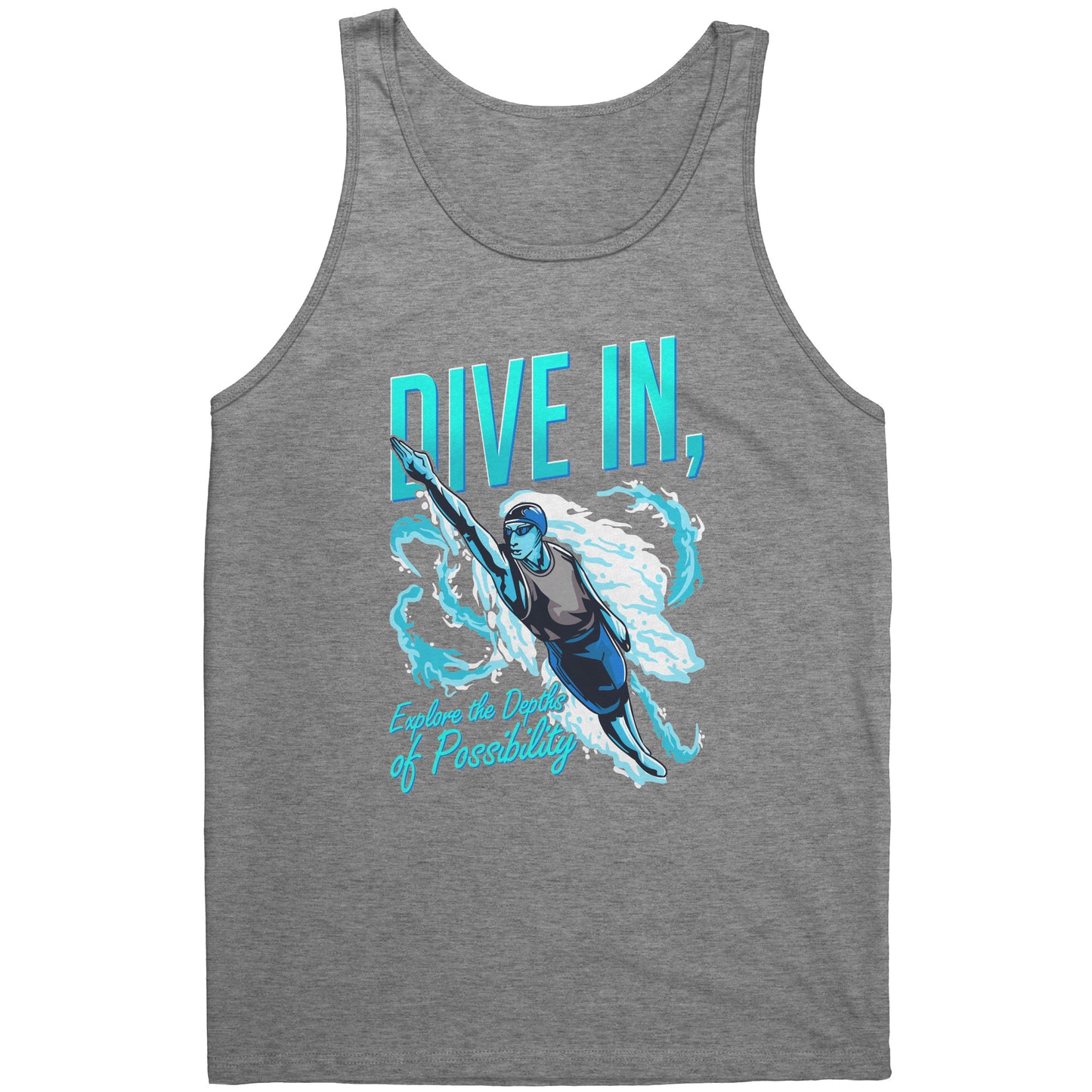 Dive In Explore The Depth Of Possibility - Swimmer Swim Tank Top