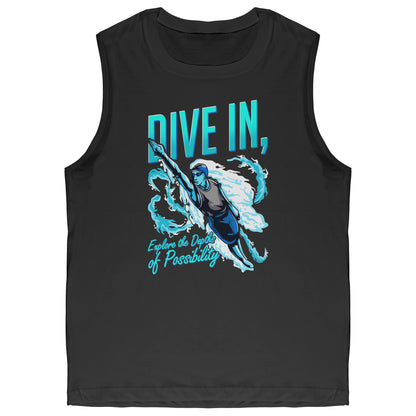 Dive In Explore The Depth Of Possibility - Swimmer Swim Tank Top