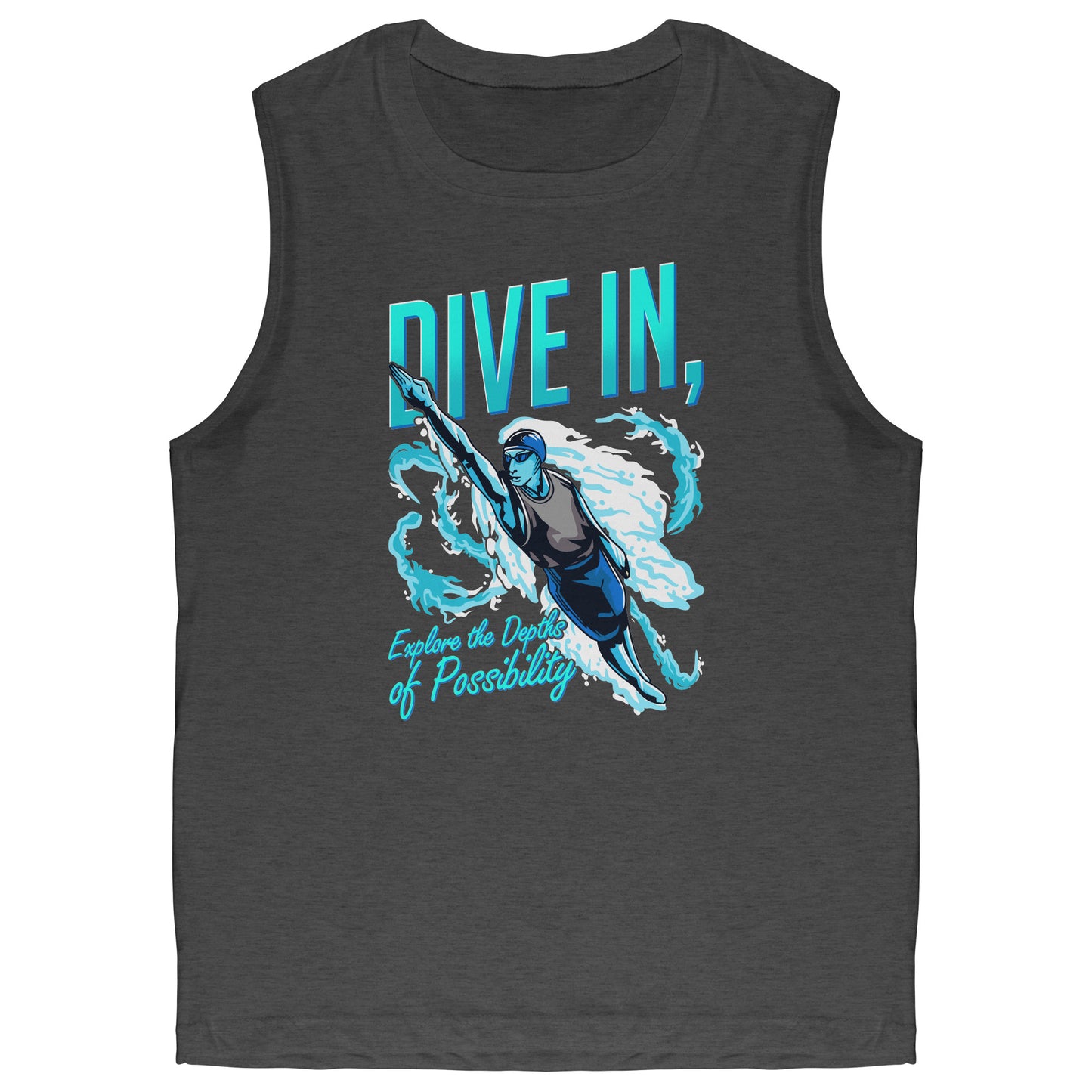 Dive In Explore The Depth Of Possibility - Swimmer Swim Tank Top