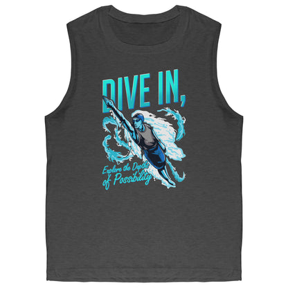 Dive In Explore The Depth Of Possibility - Swimmer Swim Tank Top