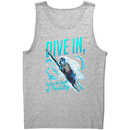 Dive In Explore The Depth Of Possibility - Swimmer Swim Tank Top