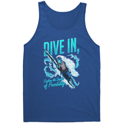 Dive In Explore The Depth Of Possibility - Swimmer Swim Tank Top