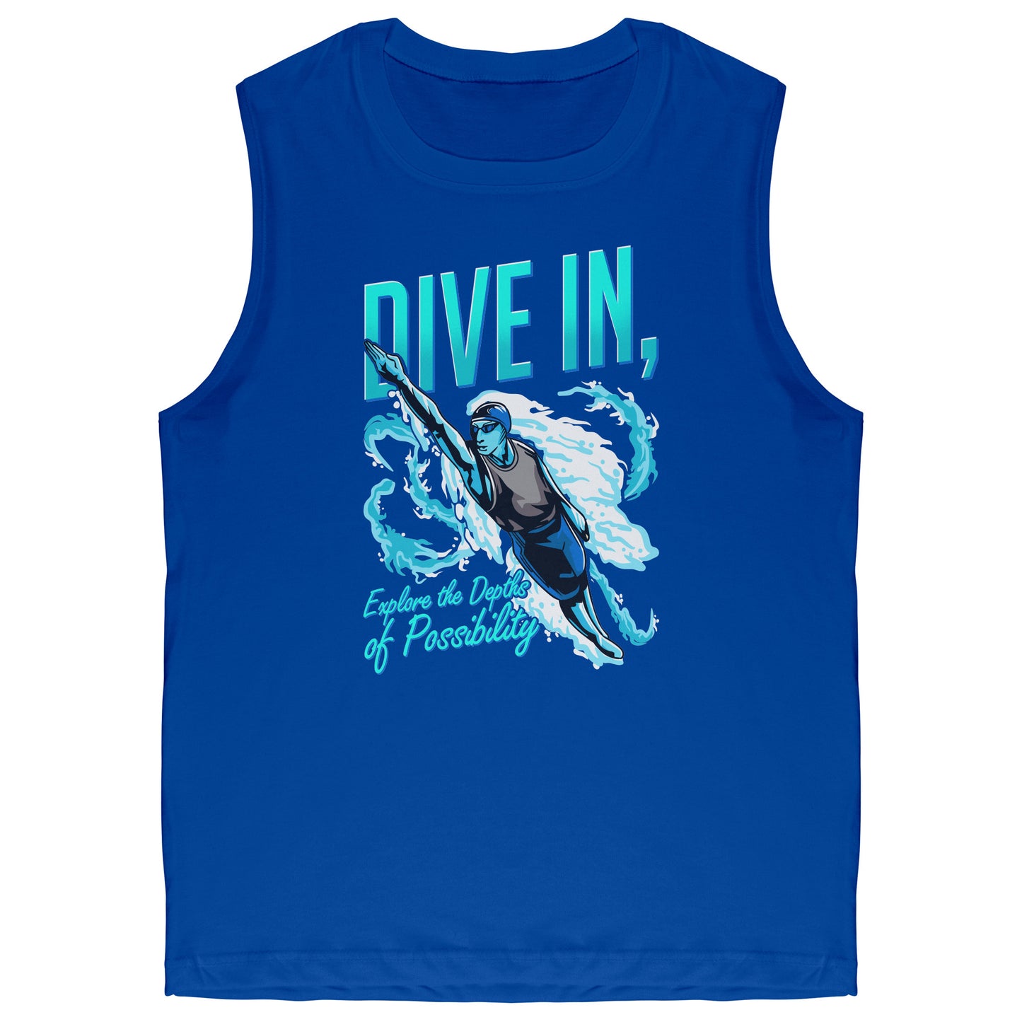 Dive In Explore The Depth Of Possibility - Swimmer Swim Tank Top