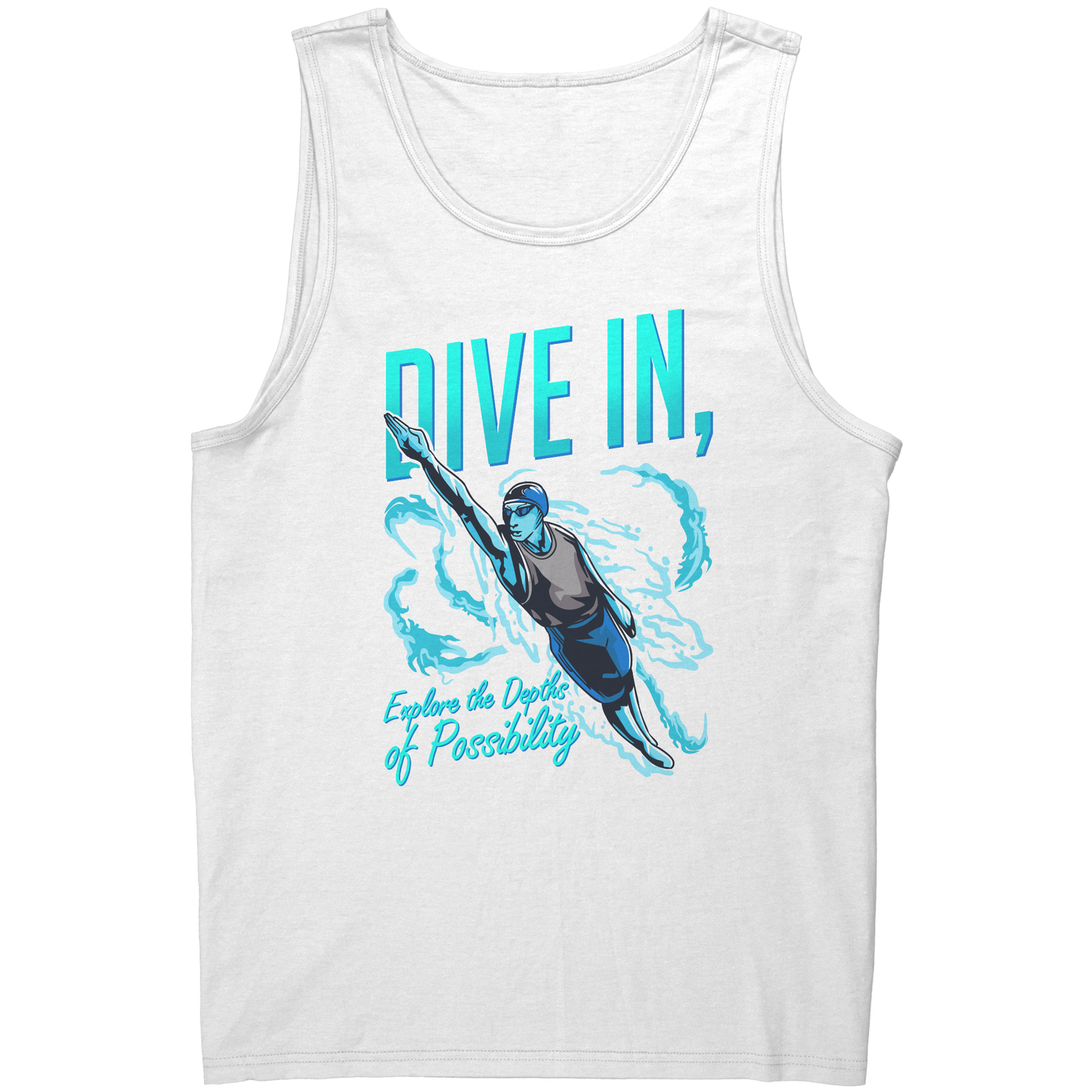 Dive In Explore The Depth Of Possibility - Swimmer Swim Tank Top