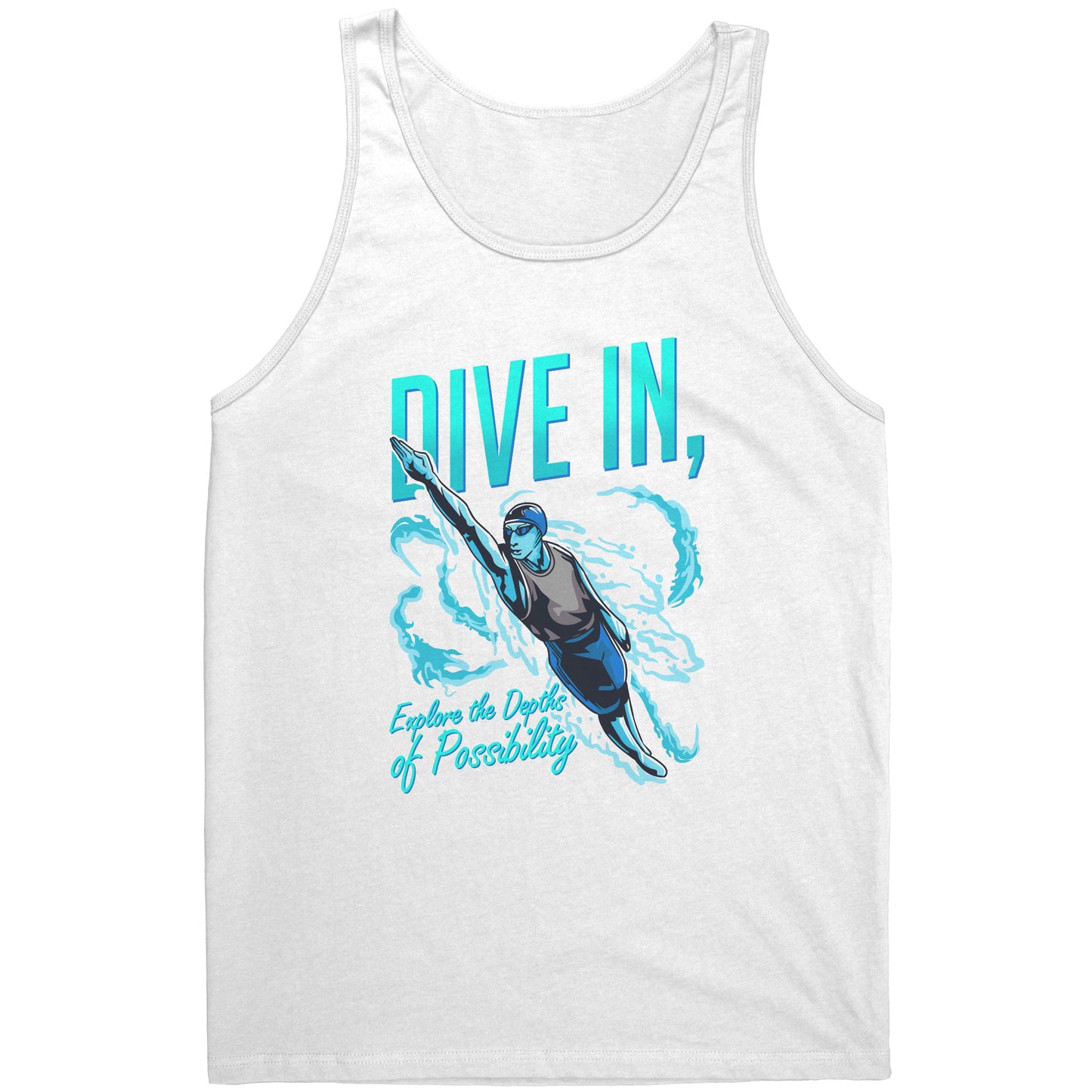 Dive In Explore The Depth Of Possibility - Swimmer Swim Tank Top