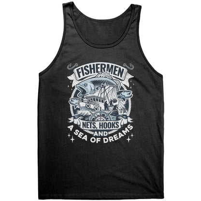 Fishermen Nets, Hooks And A Sea of Dreams - Commercial Fishing Tank Top